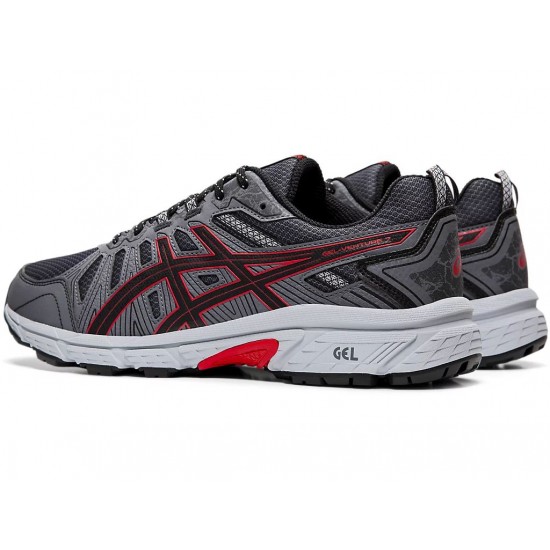 Asics Gel-Venture 7 Black/Classic Red Trail Running Shoes Men