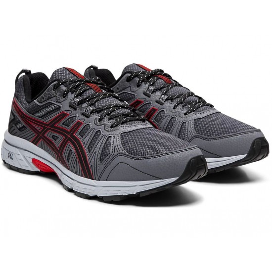 Asics Gel-Venture 7 Black/Classic Red Trail Running Shoes Men