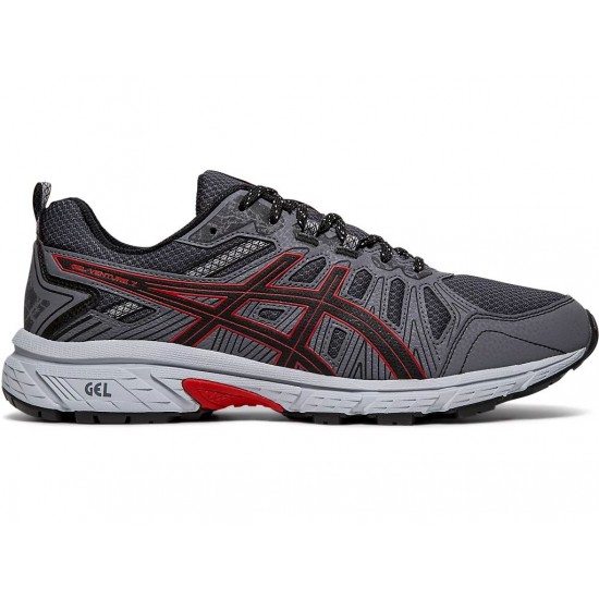 Asics Gel-Venture 7 Black/Classic Red Trail Running Shoes Men