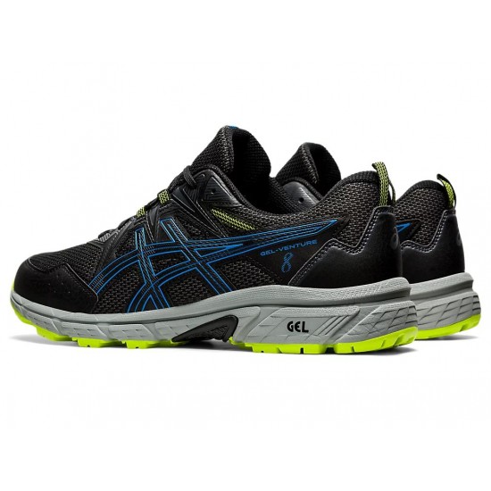 Asics Gel-Venture 8 Black/Directoire Blue Trail Running Shoes Men