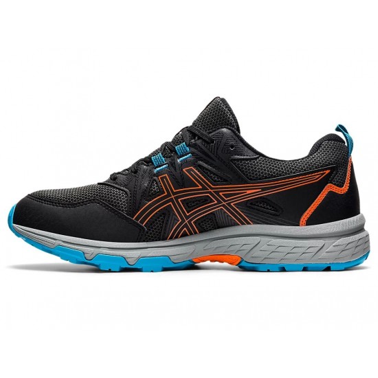 Asics Gel-Venture 8 Black/Marigold Orange Trail Running Shoes Men