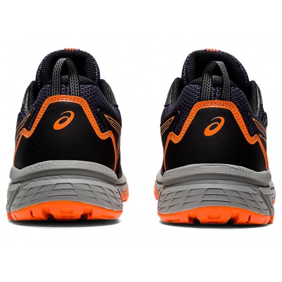 Asics Gel-Venture 8 Black/Shocking Orange Trail Running Shoes Men