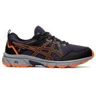 Asics Gel-Venture 8 Black/Shocking Orange Trail Running Shoes Men