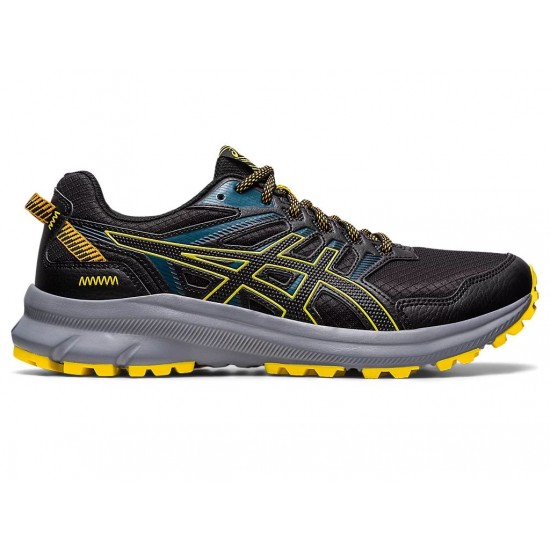 Asics Trail Scout 2 Black Golden Yellow Trail Running Shoes Men