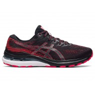 Asics Gel-Kayano 28 Black/Electric Red Running Shoes Men