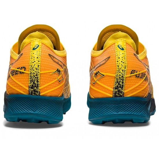 Asics Fujispeed Golden Yellow/Ink Teal Trail Running Shoes Men