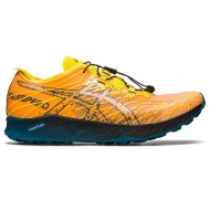 Asics Fujispeed Golden Yellow/Ink Teal Trail Running Shoes Men