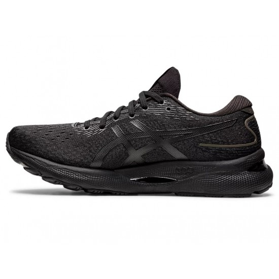 Asics Gel-Nimbus 24 Wide Black/Black Running Shoes Men