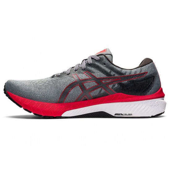 Asics Gt-2000 10 Mid Grey/Electric Red Running Shoes Men