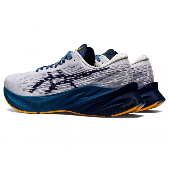 Asics Novablast 3 White/Deep Ocean Running Shoes Men