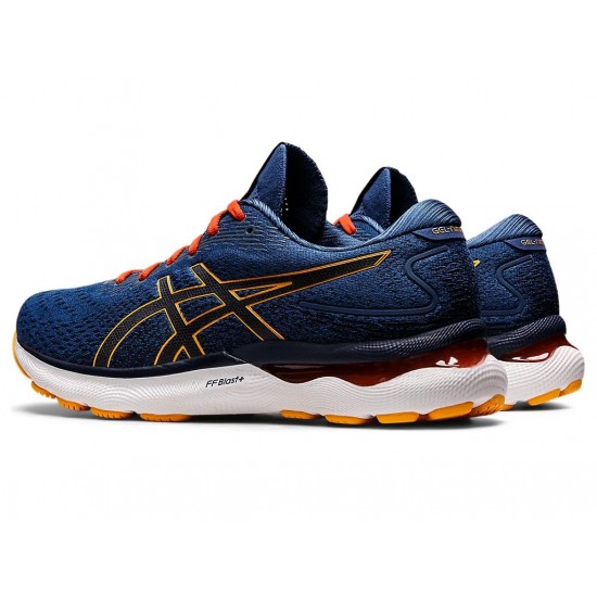 Asics Gel-Nimbus 24 Midnight Blue/Citrus Running Shoes Men