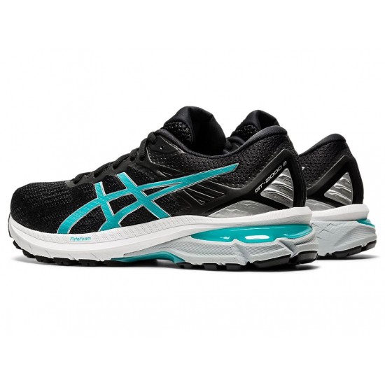 Asics Gt-2000 9 Black/Techno Cyan Running Shoes Women