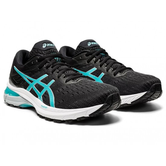 Asics Gt-2000 9 Black/Techno Cyan Running Shoes Women