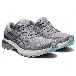 Asics Gt-2000 9 Knit Piedmont Grey/Aqua Angel Running Shoes Women