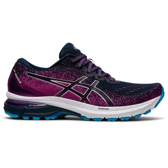 Asics Gt 2000 9 Knit French Blue White Running Shoes Women