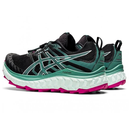 Asics Trabuco Max Black/Soothing Sea Trail Running Shoes Women