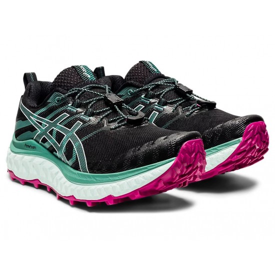 Asics Trabuco Max Black/Soothing Sea Trail Running Shoes Women