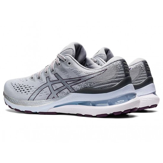 Asics Gel-Kayano 28 (D) Piedmont Grey/Deep Plum Running Shoes Women