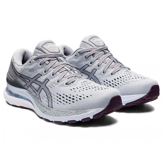 Asics Gel-Kayano 28 (D) Piedmont Grey/Deep Plum Running Shoes Women