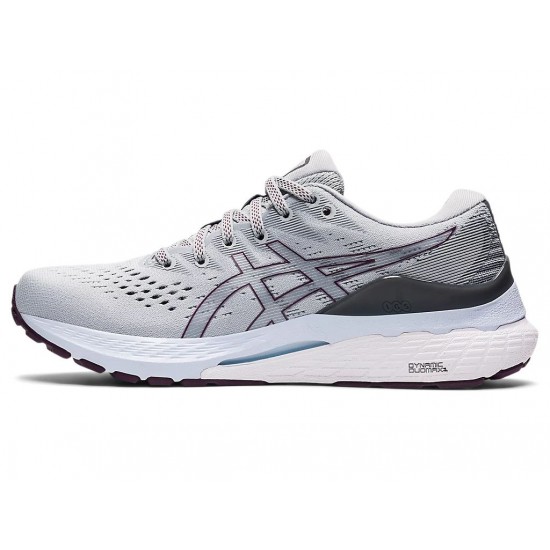 Asics Gel-Kayano 28 (D) Piedmont Grey/Deep Plum Running Shoes Women