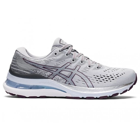 Asics Gel-Kayano 28 (D) Piedmont Grey/Deep Plum Running Shoes Women