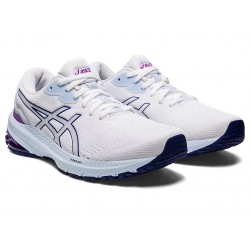 Asics Gt-1000 11 (D) White/Dive Blue Running Shoes Women