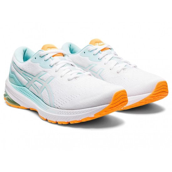 Asics Gt-1000 11 White/Clear Blue Running Shoes Women