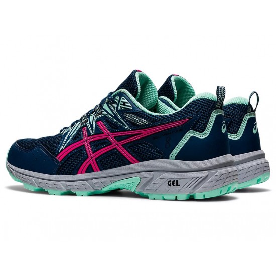 Asics Gel-Venture 8 Mako Blue/Pink Glo Trail Running Shoes Women