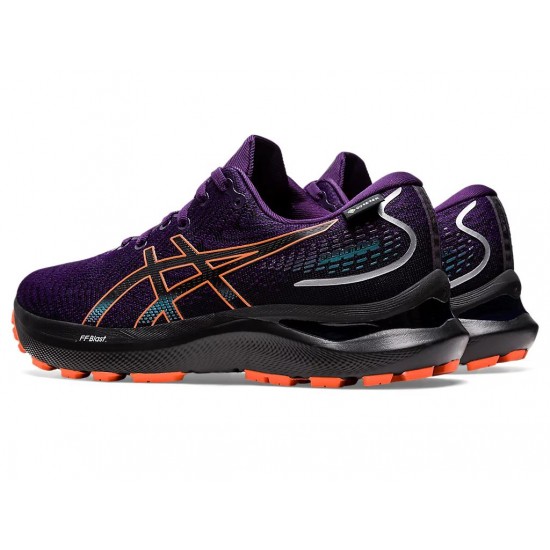 Asics Gel-Cumulus 24 Gtx Night Shade/Nova Orange Running Shoes Women