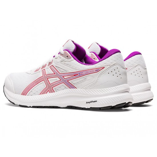 Asics Gel-Contend 8 White/Red Alert Running Shoes Women