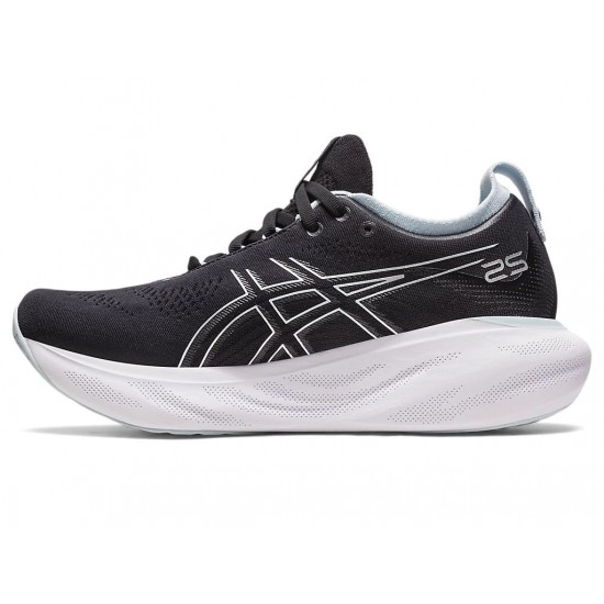 Asics Gel-Nimbus 25 Black/Reborn Blue Running Shoes Women