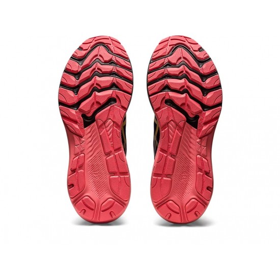  ASICS Women's NOVABLAST 3 Trail Running Shoes, 5, Nature  Bathing/Papaya