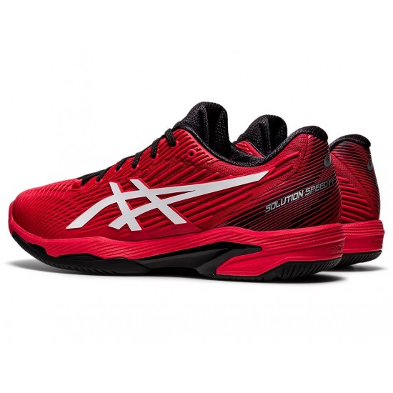 Asics Solution Speed Ff Electric Red/White Tennis Shoes Men