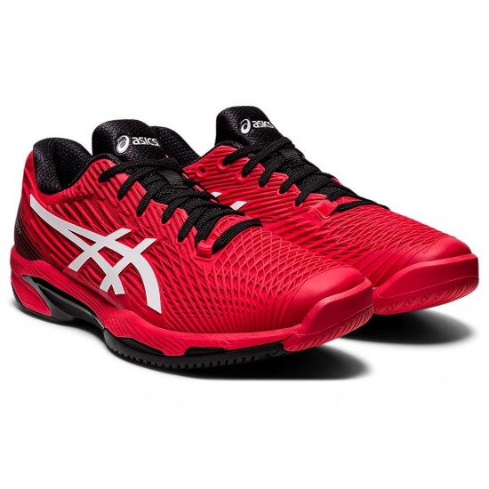 Asics Solution Speed Ff Electric Red/White Tennis Shoes Men