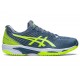 Asics Solution Speed Ff 2 Oc Steel Blue/Hazard Green Tennis Shoes Men