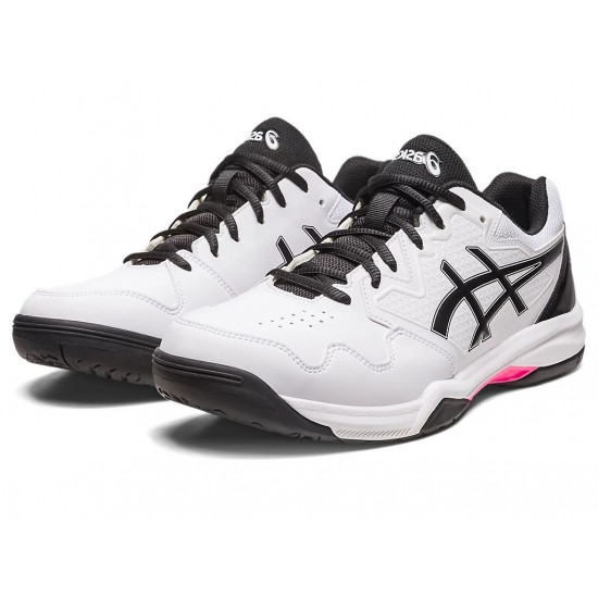 Asics Gel-Dedicate 7 White/Hot Pink Tennis Shoes Men