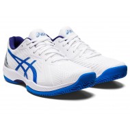 Asics Solution Swift Ff Clay White/Electric Blue Tennis Shoes Men