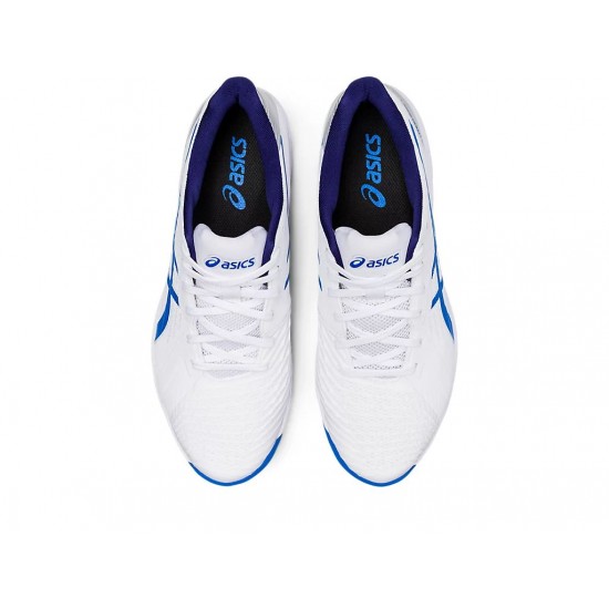 Asics Solution Swift Ff Clay White/Electric Blue Tennis Shoes Men