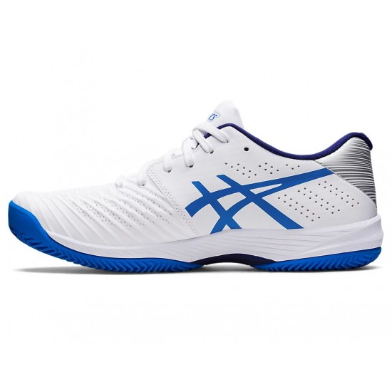 Asics Solution Swift Ff Clay White/Electric Blue Tennis Shoes Men