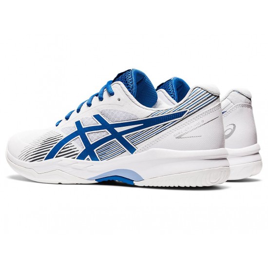 Asics Gel-Game 8 White/Lake Drive Tennis Shoes Men