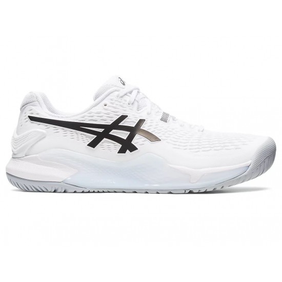 Asics Gel-Resolution 9 White/Black Tennis Shoes Men