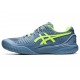 Asics Gel-Resolution 9 Steel Blue/Hazard Green Tennis Shoes Men