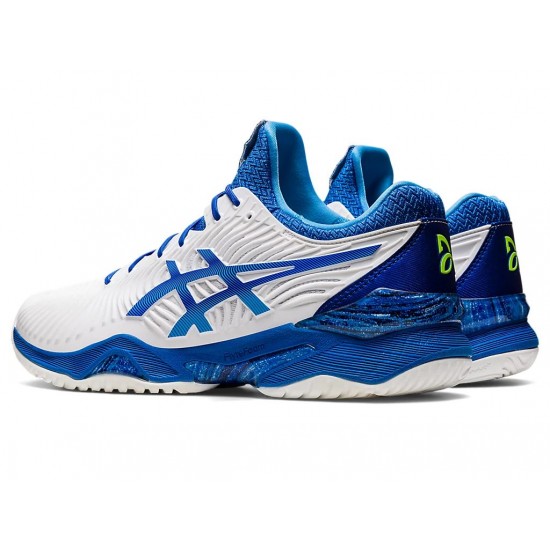 Asics Court Ff Novak White/Tuna Blue Tennis Shoes Men