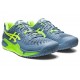 Asics Gel-Resolution 9 Wide Steel Blue/Hazard Green Tennis Shoes Men