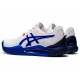 Asics Gel-Resolution 8 White/Lapis Lazuli Blue Tennis Shoes Women