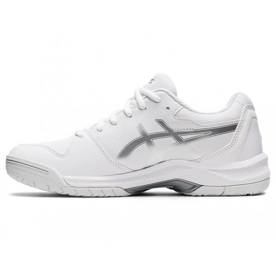 Asics Gel-Dedicate 7 White/Pure Silver Tennis Shoes Women