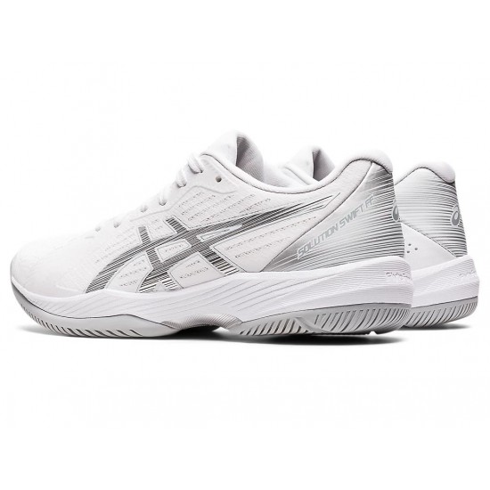 Asics Solution Swift Ff White/Pure Silver Tennis Shoes Women