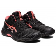 Asics Netburner Ballistic Ff Mt 3 Black/Papaya Volleyball Shoes Women