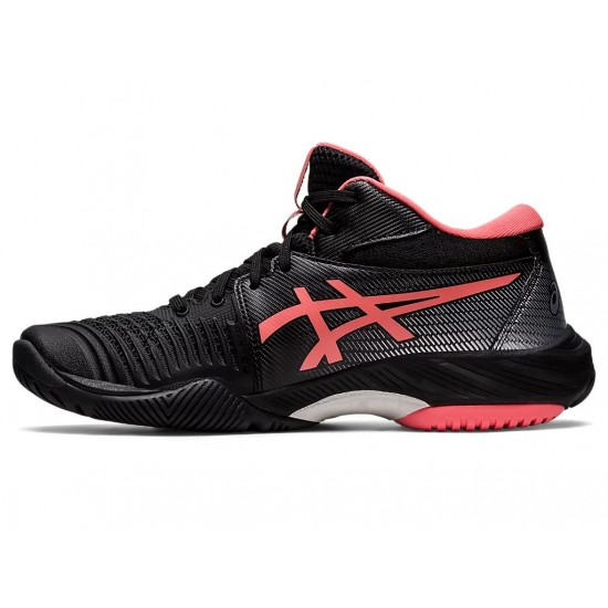 Asics Netburner Ballistic Ff Mt 3 Black/Papaya Volleyball Shoes Women