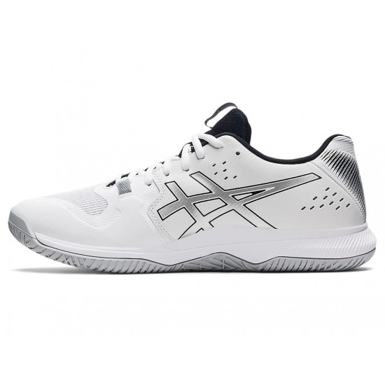 Asics Gel-Tactic White/Pure Silver Volleyball Shoes Men